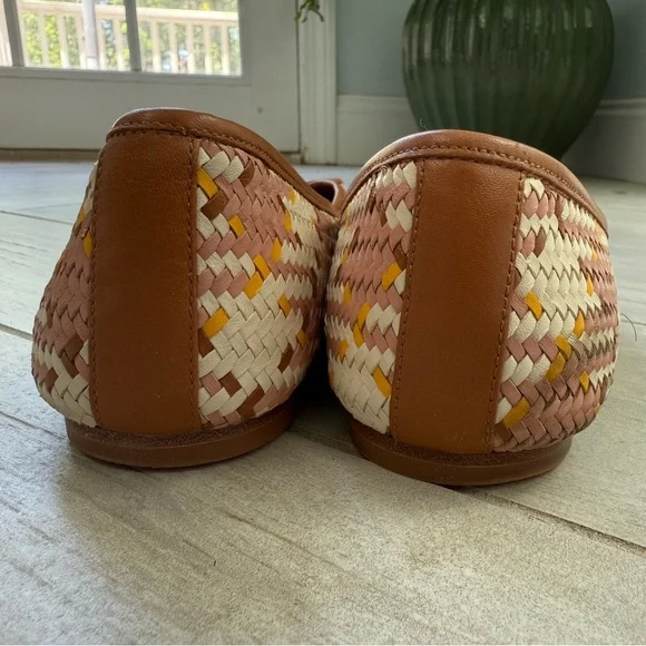 Tory Burch Woven Flats - Pink, Brown, and Cream - Picture 4 of 8
